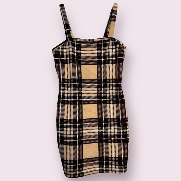 SHEIN Kids Plaid Dress - Sleeveless Checkered Mini, Size 8 - Picture 1 of 5